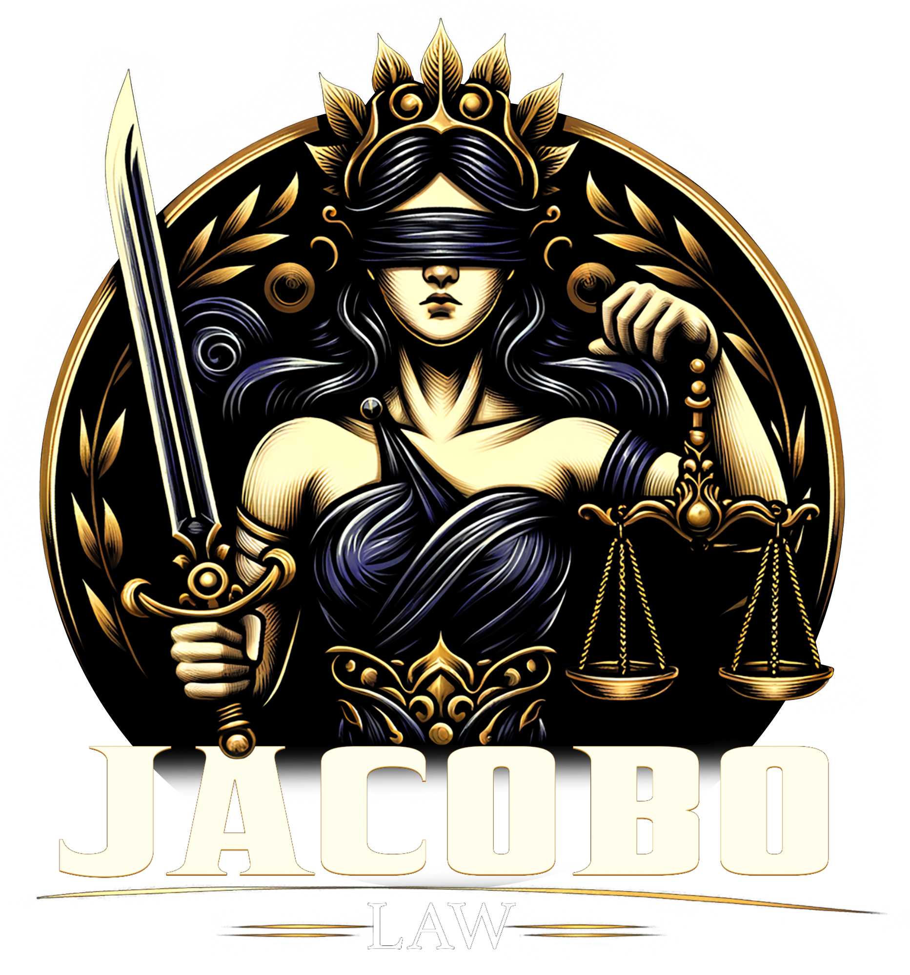 JACOBO LAW - Lady Justice Logo